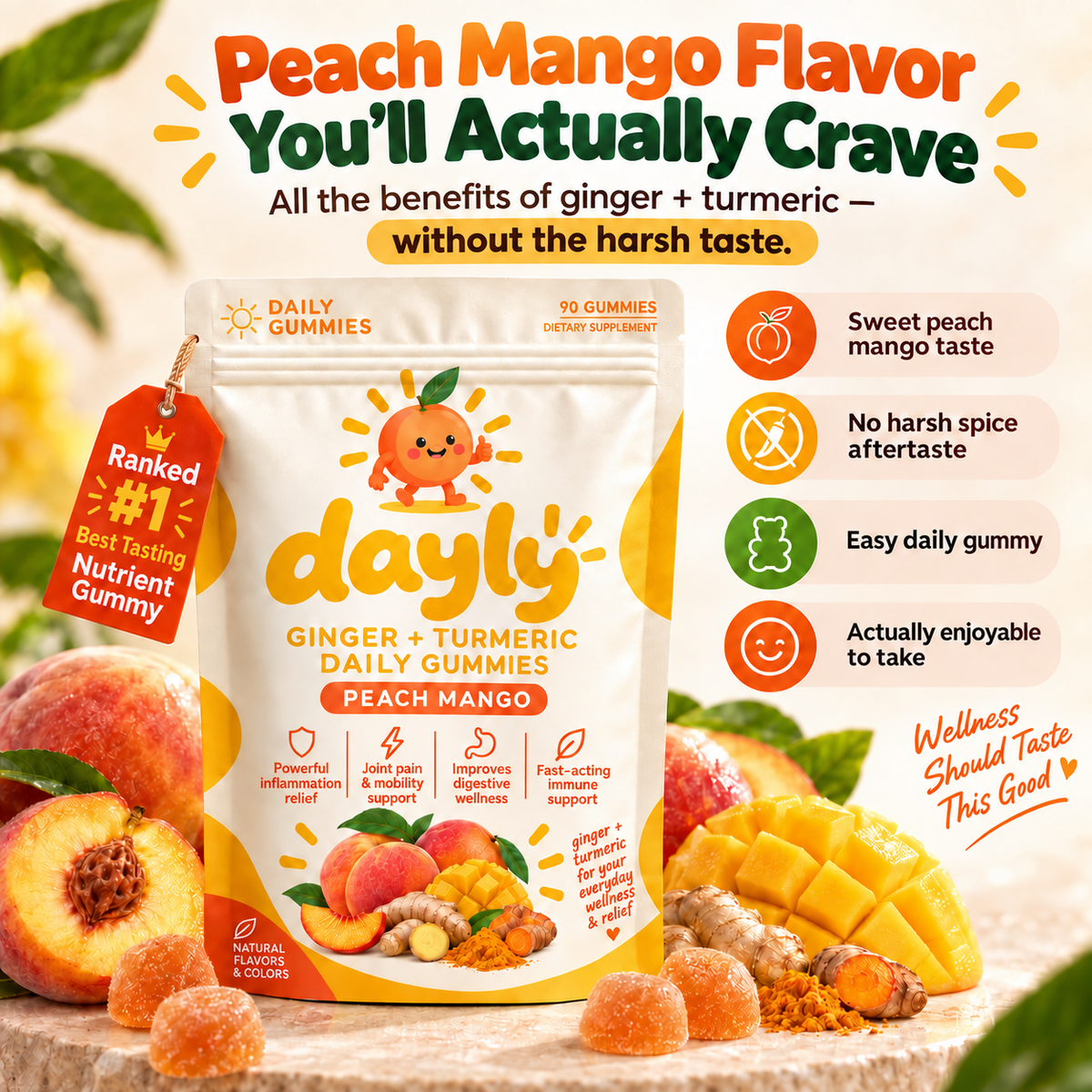 DAYLY™ Turmeric Curcumin Gummies