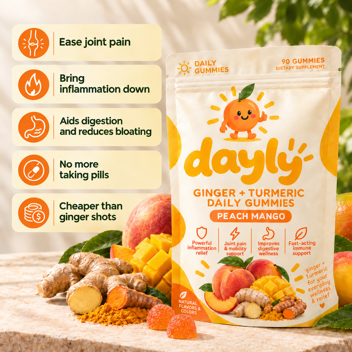 DAYLY™ Turmeric Curcumin Gummies