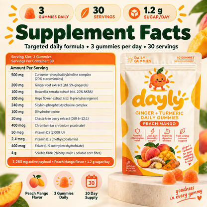 DAYLY™ Turmeric Curcumin Gummies