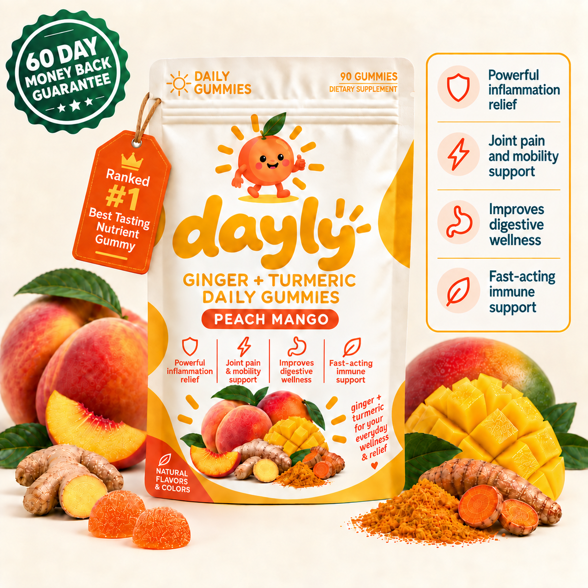 DAYLY™ Turmeric Curcumin Gummies